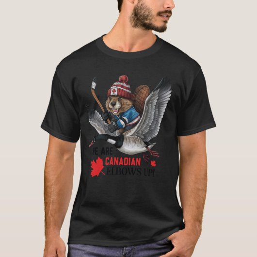 私たちはカナダ人だ 手を上げろ Tシャツ (正面)