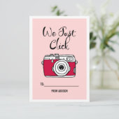 私たちはカメラクリックキッズクラスルームバレンタインカード 招待状 (スタンド正面)