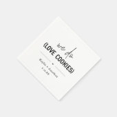 私たちはクッキーのナプキン結婚が大好き スタンダードカクテルナプキン (角)