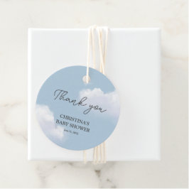 私たちはクラウド9ブルーボーイ赤ちゃんシャワーありがとう フェイバータグ