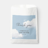 私たちはクラウド9ブルーボーイ赤ちゃんシャワーありがとう フェイバーバッグ (正面)