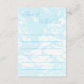 私たちはクラウド9ベビーシャワー上にある アドバイスカード (正面)