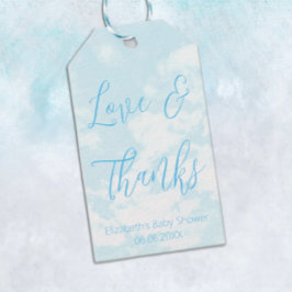 私たちはクラウド9ベビーシャワー上にある ギフトタグ