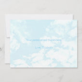 私たちはクラウド9ベビーシャワー上にある サンキューカード (裏面)