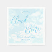 私たちはクラウド9ベビーシャワー上にある スタンダードカクテルナプキン (正面)