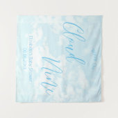 私たちはクラウド9ベビーシャワー上にある タペストリー (正面(横))