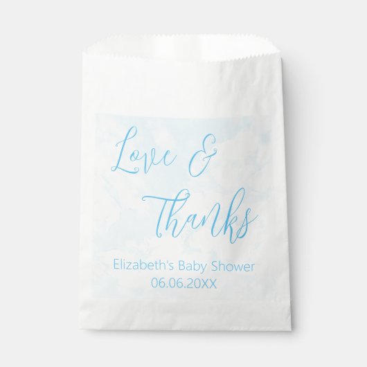 私たちはクラウド9ベビーシャワー上にある フェイバーバッグ (正面)