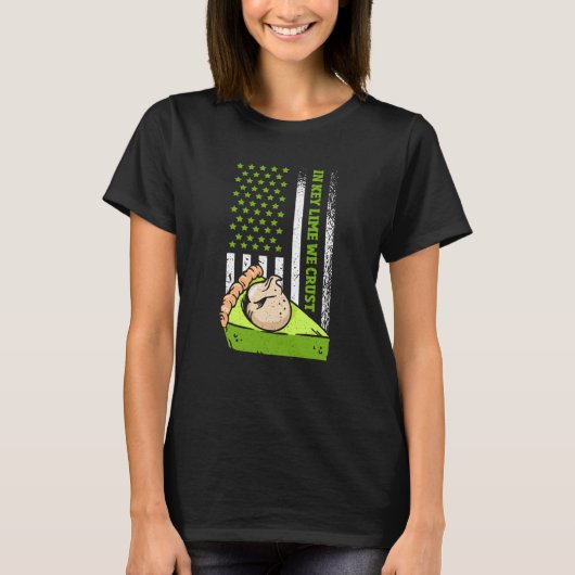 私たちはクラストにキー+ライムでUSフラグ Tシャツ (正面)