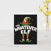 私たちはクリスマスに何でもするエルフ家族のマッチンググループです カード (黄色い花)