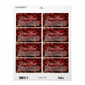 私たちはクリスマスラベルを移動した赤い果実 ラベル (フルシート)