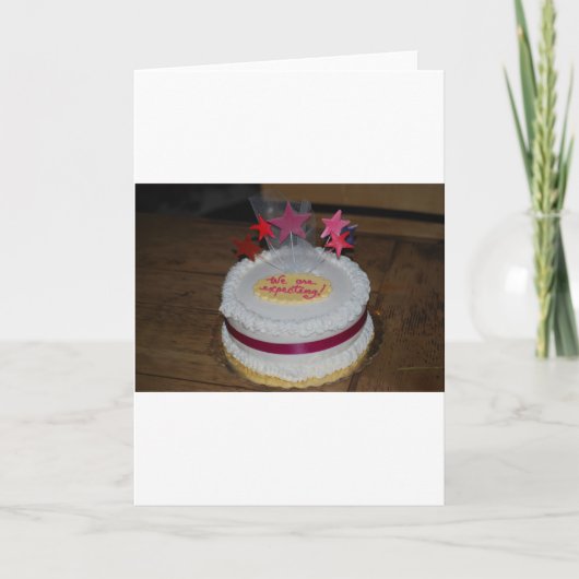 私たちはケーキを期待している 案内状 (正面)