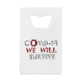 私たちはコロナ禍を生き抜く - 強さと回復力 クレジットカード栓抜き (裏面)