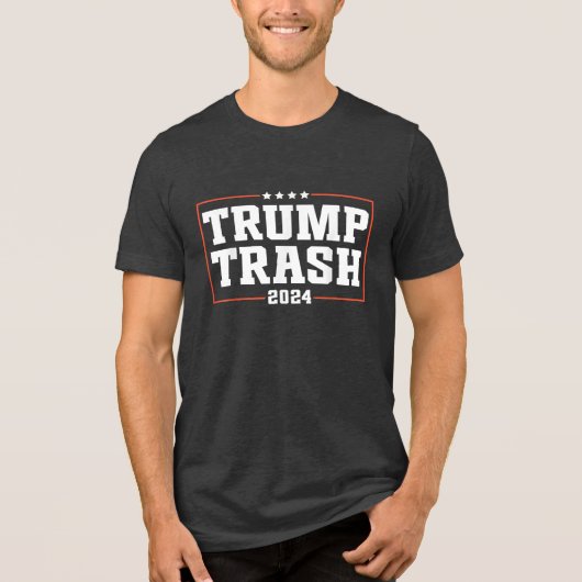 私たちはゴミじゃない VoteTrump 2024 トランプ支持者 トライブレンドＴシャツ (正面)