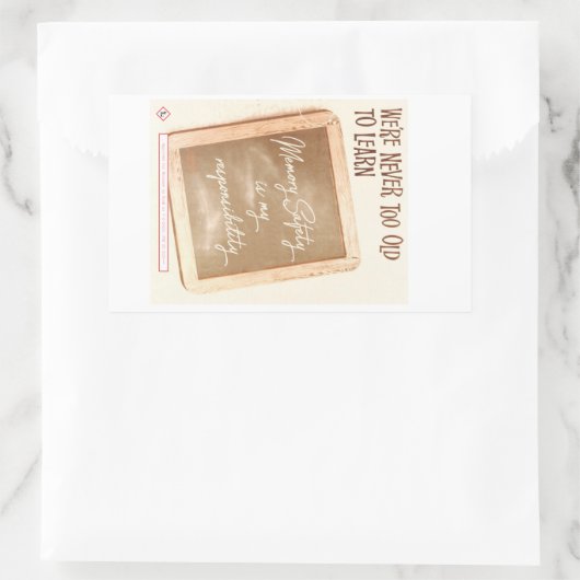 私たちはステッカーに古すぎるこ学とはない 長方形シール (バッグ)