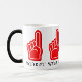 私たちはスポーツ指#1ブラックチームスピリットおもしろい モーフィングマグカップ (左)