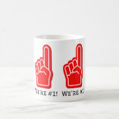 私たちはスポーツ指#1ブラックチームスピリットおもしろい モーフィングマグカップ (中央)