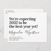 私たちはタイポグラフィ妊娠をはっきりした期待してモダンいる 案内ポストカード (正面/裏面)