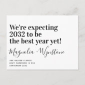 私たちはタイポグラフィ妊娠をはっきりした期待してモダンいる 案内ポストカード (正面)