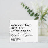 私たちはタイポグラフィ妊娠をはっきりした期待してモダンいる 案内ポストカード (スタンド正面)