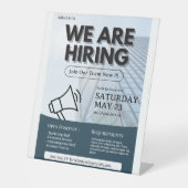 私たちはチラシ、求人、チラシを雇っている 台座サイン (正面)