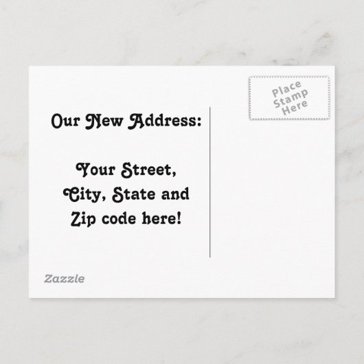 私たちはチワワを移動 案内ポストカード (裏面)