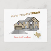 私たちはテキサス州はがきに移った 案内ポストカード (正面)