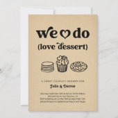 私たちはデザートカップルのウェディングシャワー 招待状 (正面)