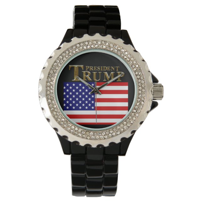 私たちはトランプ大統領を祝います 腕時計 (正面)