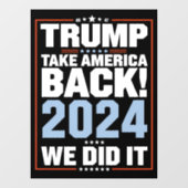 私たちはトランプ米国国旗の大統領47トランプ ウィンドウサイン (シート)