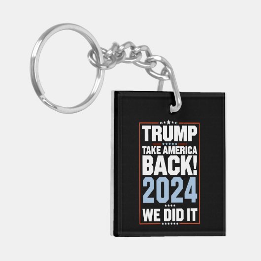 私たちはトランプ米国国旗の大統領47トランプ キーホルダー (正面左)