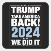 私たちはトランプ米国国旗の大統領47トランプ スクエアシール (正面)