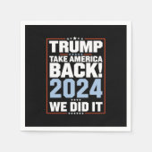 私たちはトランプ米国国旗の大統領47トランプ スタンダードカクテルナプキン (正面)