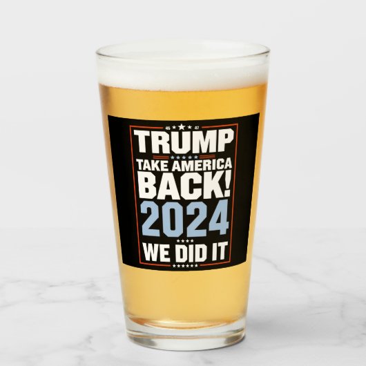 私たちはトランプ米国国旗の大統領47トランプ タンブラーグラス (ドリンク正面)