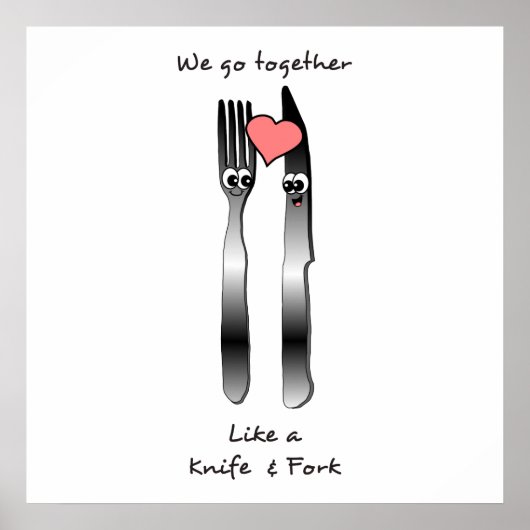 私たちはナイフとフォークのように一緒に行く ポスター (正面)