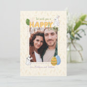 私たちはハッピーイースター写真の家族 シーズンカード (スタンド正面)