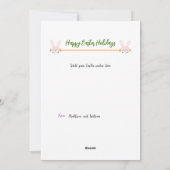 私たちはハッピーイースター写真の家族 シーズンカード (裏面)