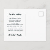 私たちはハッピープレイスの新しいアドレスに移動 案内ポストカード (裏面)