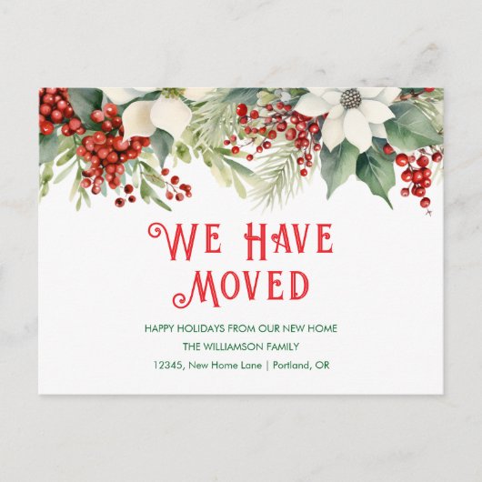 私たちはハッピーホリデーを引っ越して家に帰った ポストカード (正面)