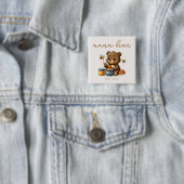 私たちはハニーママBearを待つことができる – 新しいママ 缶バッジ (インサイチュ)