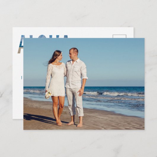 私たちはハワイビーチ結婚式発表に出た ポストカード (正面/裏面)