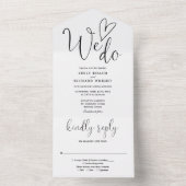 私たちはハートの脚本を白黒結婚で愛す オールインワン招待状 (内側)