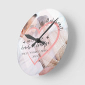 私たちはハートを祖父母のクリスマスが大好き ラウンド壁時計 (傾斜)