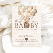 私たちはバルーンベア赤ちゃんシャワーを待つことができる 招待状