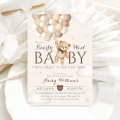 私たちはバルーンベア赤ちゃんシャワーを待つことができる 招待状