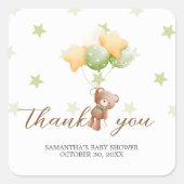 私たちはバルーン赤ちゃんシャワーを待つことができる スクエアシール (正面)