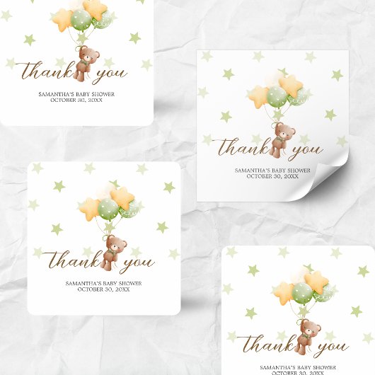 私たちはバルーン赤ちゃんシャワーを待つことができる スクエアシール