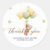私たちはバルーン赤ちゃんシャワーを待つことができる ラウンドシール (正面)