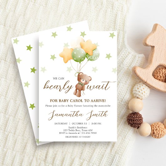 私たちはバルーン赤ちゃんシャワーを待つことができる 招待状