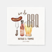 私たちはバーベキューカップルのシャワーをカスタマイズ行う スタンダードカクテルナプキン (正面)