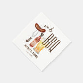 私たちはバーベキューカップルのシャワーをカスタマイズ行う スタンダードカクテルナプキン (角)